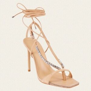 Schutz Vikki Crystal Embellished High Heel Sandals